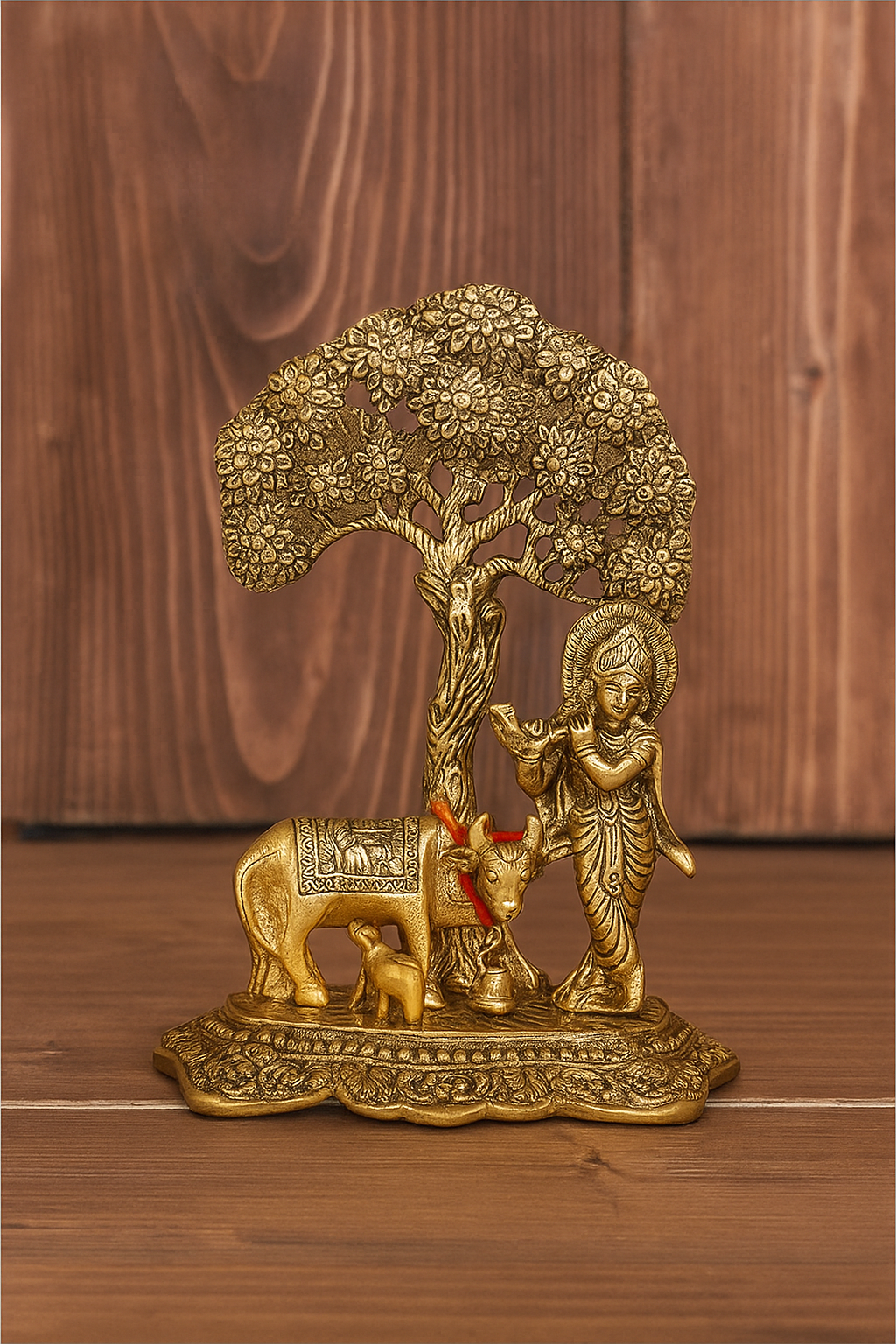 Krishna Cow With Calf Under the Tree Idol