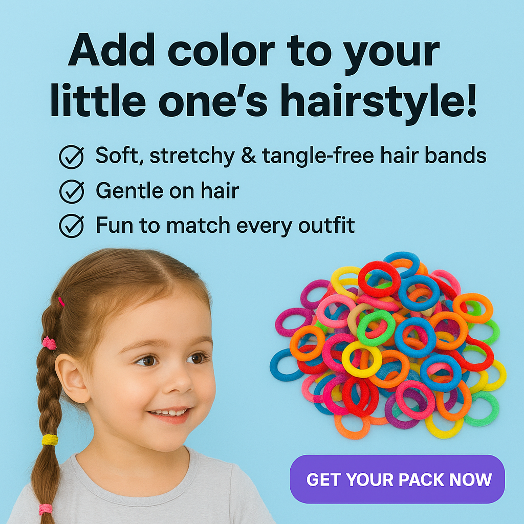 500pcs Baby Kids Rubber Band(Pack Of 100 each) Multicolor color