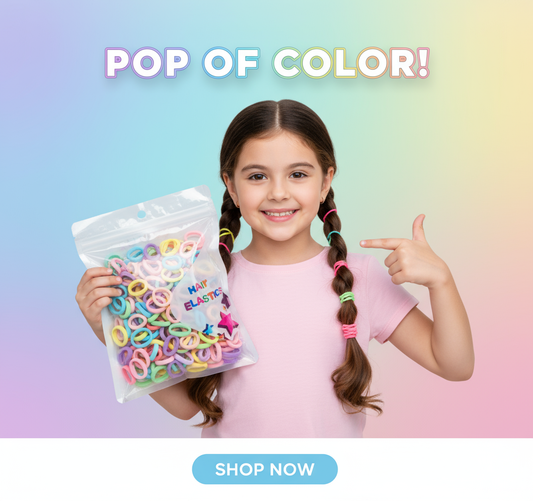 500pcs Baby Kids Rubber Band(Pack Of 100 each) Multicolor color