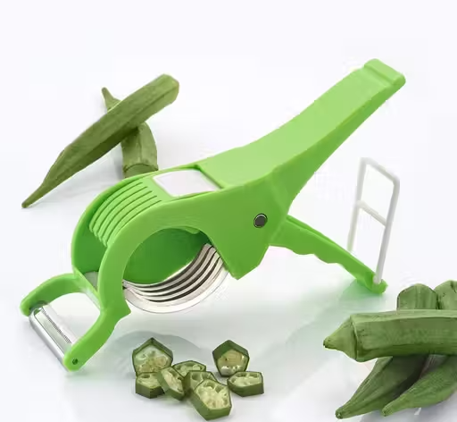 2 In 1 Veg Sharp Stainless Steel 5 Blade Cutter with Peeler for Kitchen Slicer and Peeler with Smart Locking System Vegetable & Fruit Grater & Slicer
