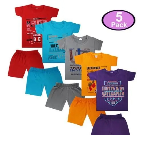 Boy's Cotton T-Shirt And Shorts
