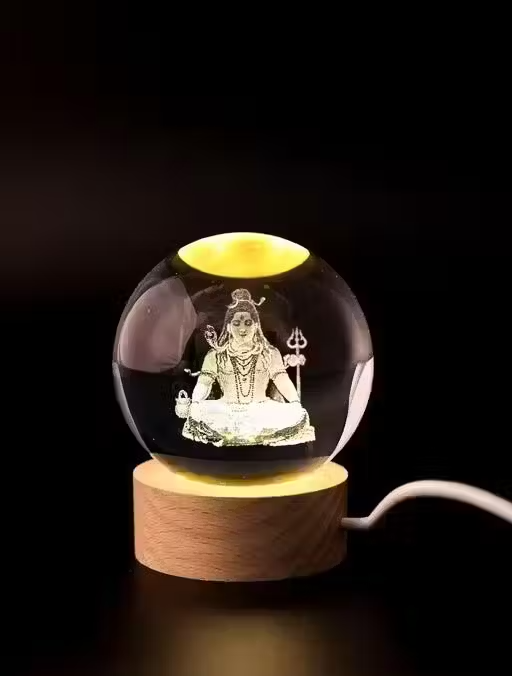 Lord Shiva Galaxy Crystal Ball Night Lamp Night Lamp