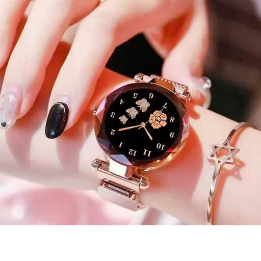 Flowered Dial Megnet Watch for Womens and Girls Combo Watches for Women and Girl Pack of 2