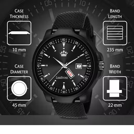 Day and Date Functioning Leather Strap Quartz Analog Watch for Boys/Men - Best Gift Item for Boys/Men