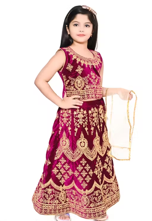 Cutiepie Fancy Kids Girls Lehanga Cholis