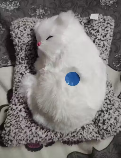 Cute Dashboard Decorative Sleeping Cat for Car Interior & Table Decor | with Sound Effec