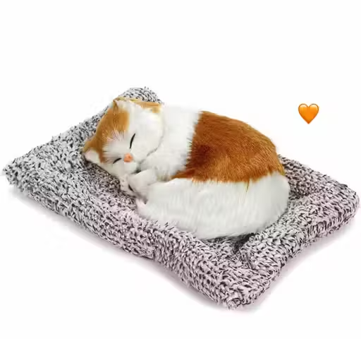 Cute Dashboard Decorative Sleeping Cat for Car Interior & Table Decor | with Sound Effec