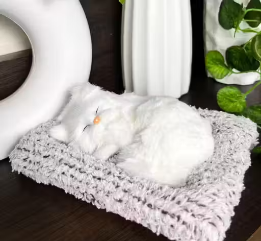 Cute Dashboard Decorative Sleeping Cat for Car Interior & Table Decor | with Sound Effec
