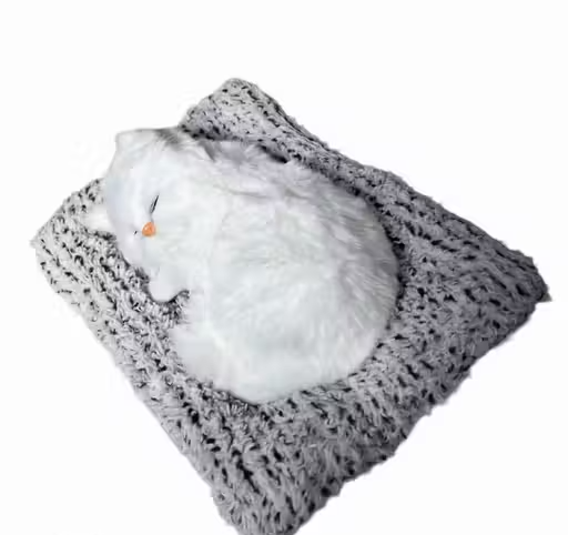 Cute Dashboard Decorative Sleeping Cat for Car Interior & Table Decor | with Sound Effec