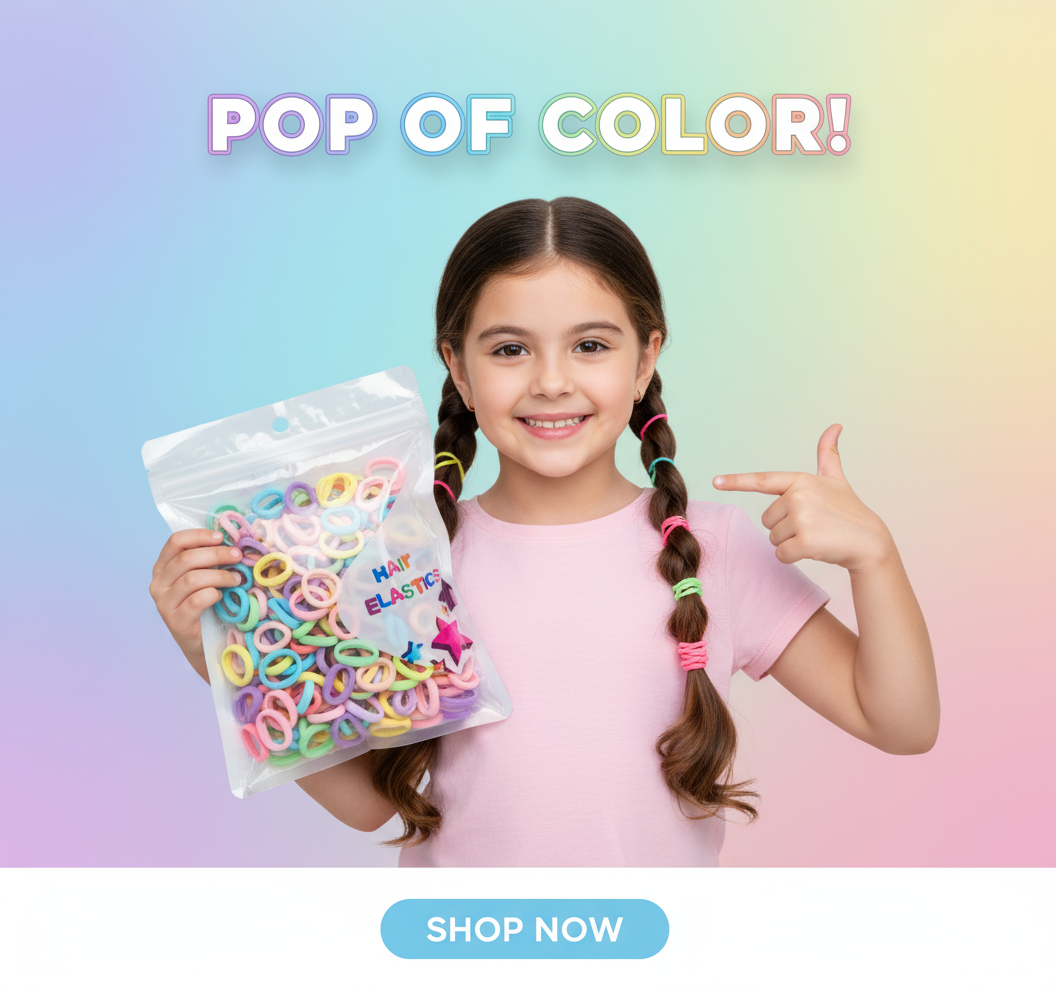 500pcs Baby Kids Rubber Band(Pack Of 100 each) Multicolor color