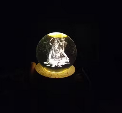 Lord Shiva Galaxy Crystal Ball Night Lamp Night Lamp