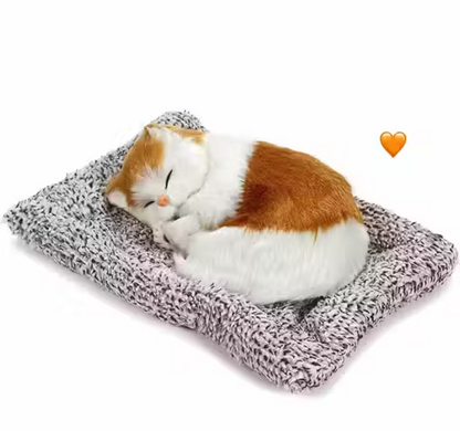 Cute Dashboard Decorative Sleeping Cat for Car Interior &amp; Table Decor | with Sound Effec