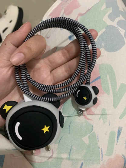 3D Cute Cartoon Series Fast Chargers Protector for iPhone charger 18W 20W